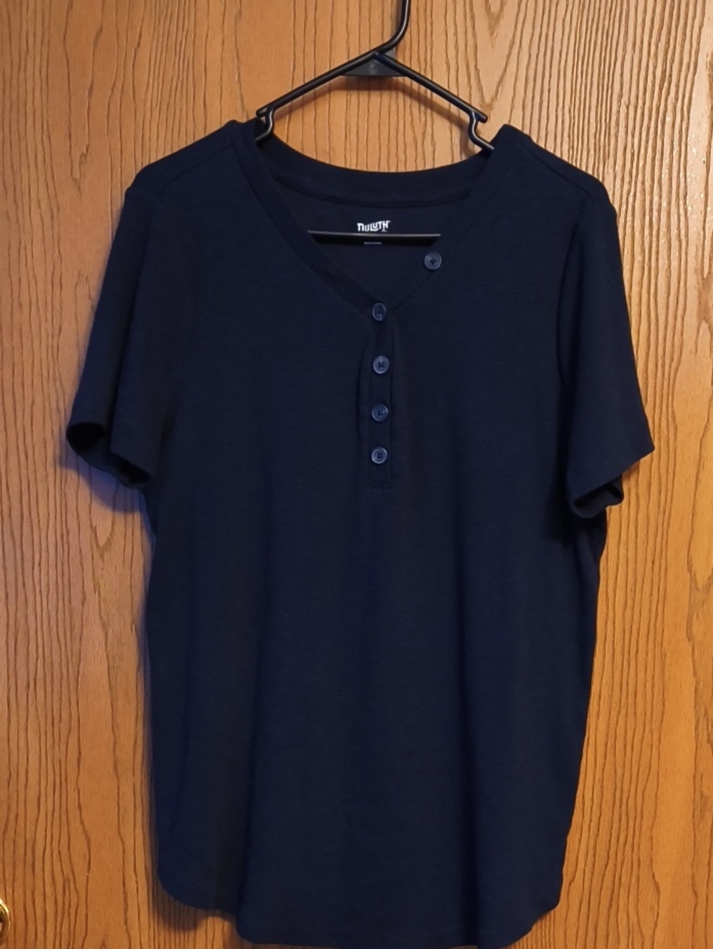 Duluth Trading Co Navy Short-Sleeve Henley Shirt